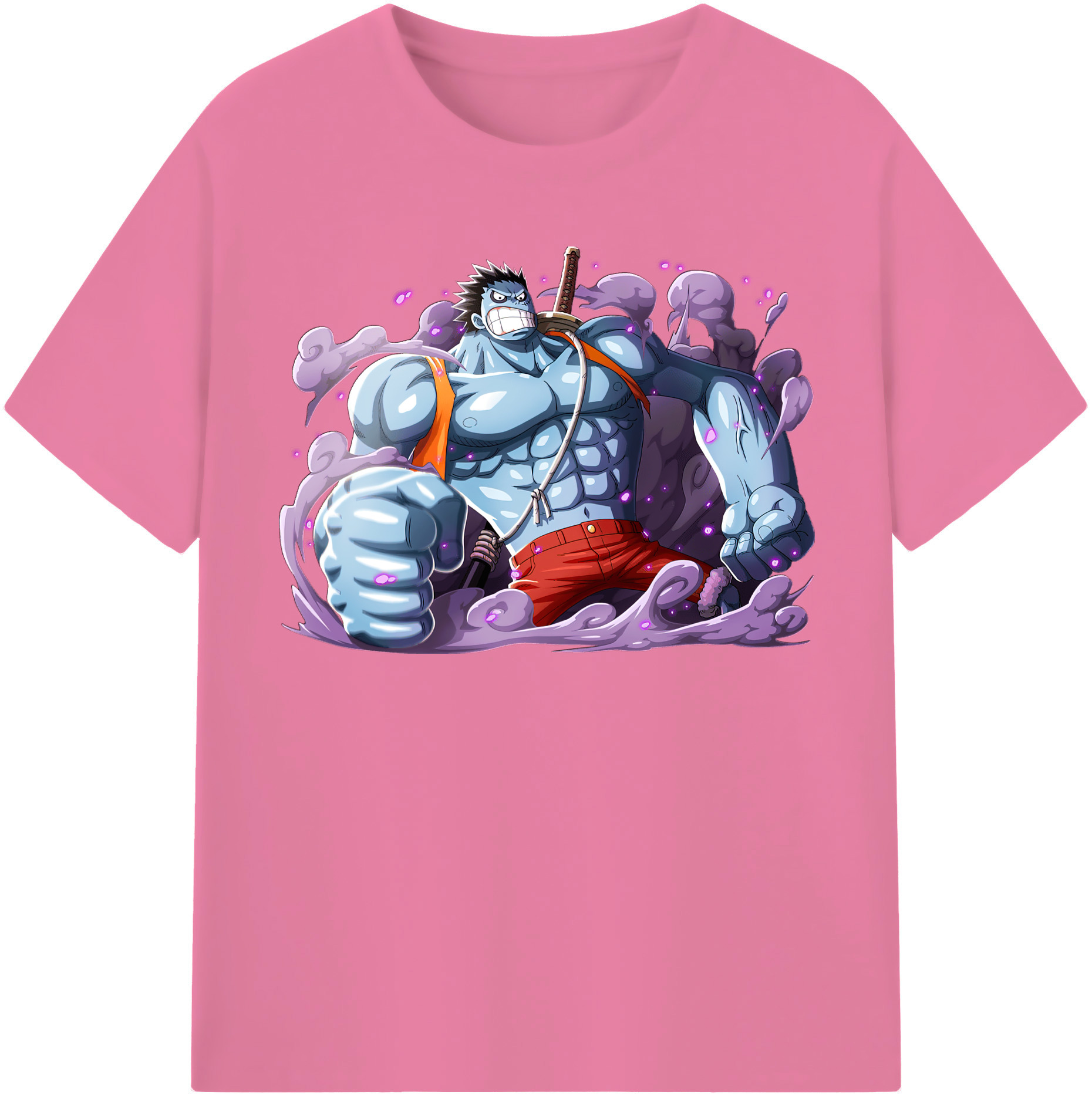 ワンピース モンキー・D・ルフィ ONE PIECE Monkey D. Luffy 綿100％半袖Tシャツ（フロントプリント）